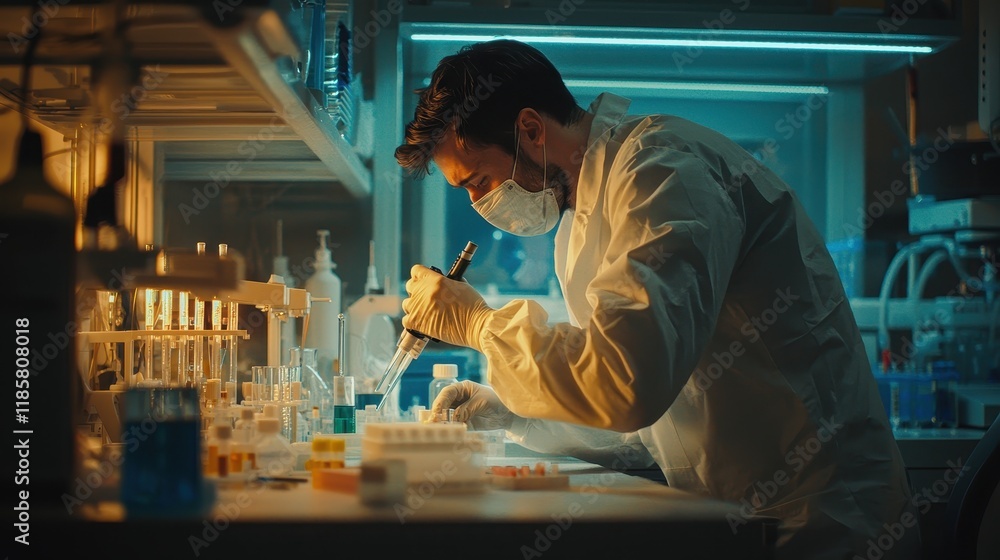 Biologist Extracting RNA from Samples Biologist Extracting RNA from Samples