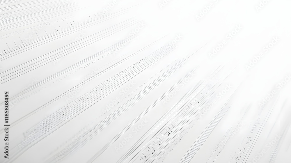 Abstract Composition of Musical Notation Sheets Abstract Composition of Musical Notation Sheets