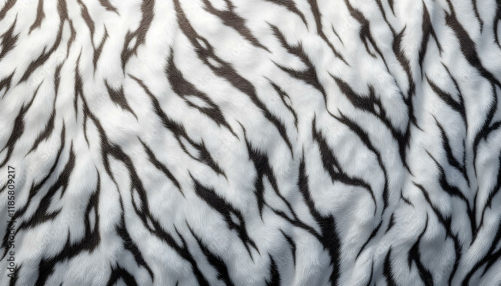 A seamless black and white pattern of tiger fur, reflecting the graceful stripes and textures typical of a white tiger A seamless black and white pattern of tiger fur, reflecting the graceful stripes and textures typical of a white tiger