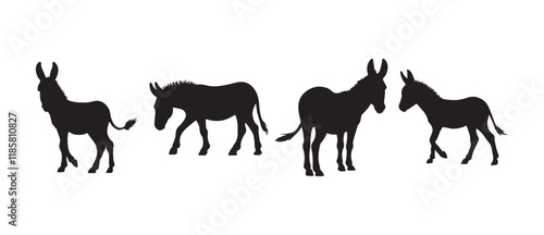 silhouette of a running horse set , Drawing the silhouette of horse , Horse Icon set