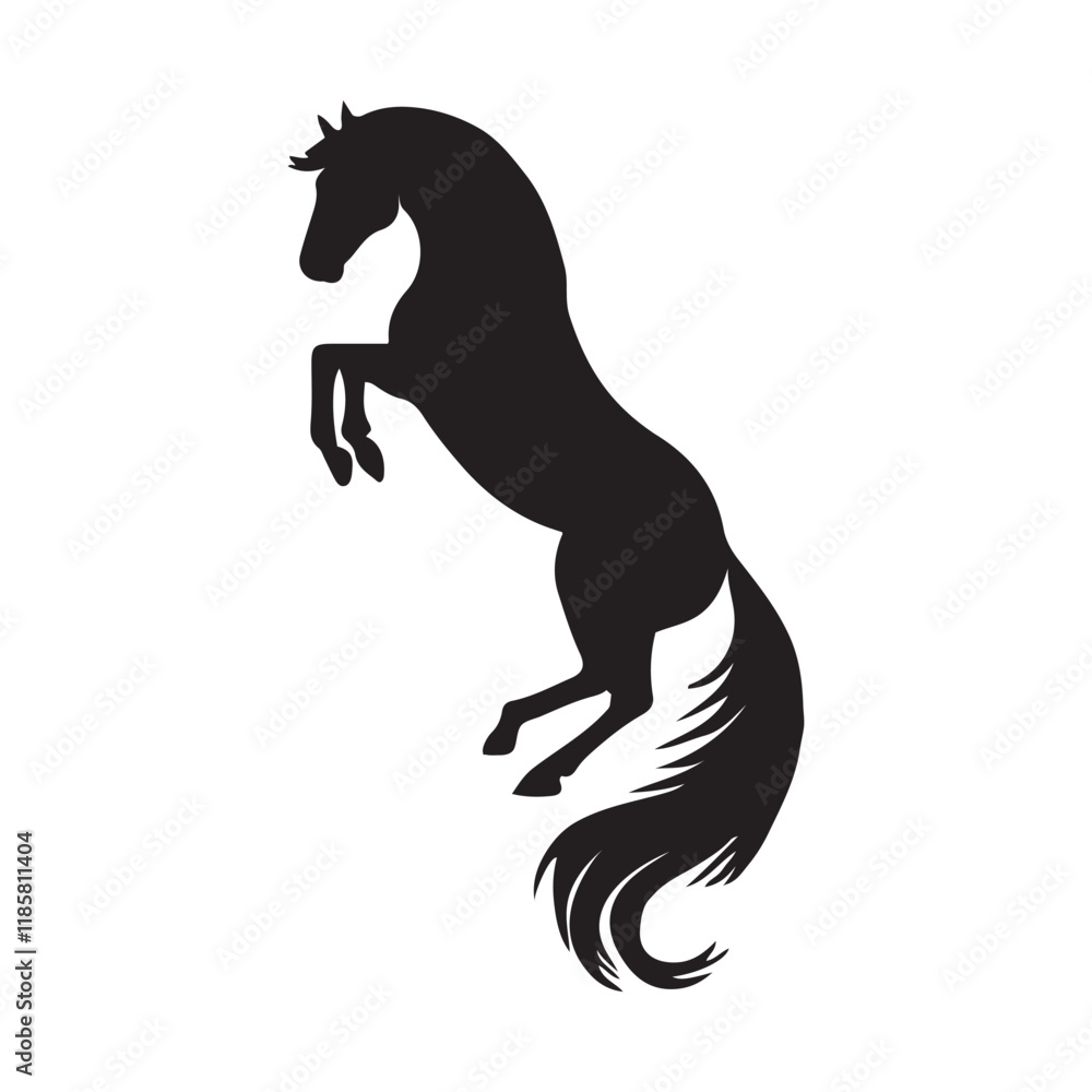 silhouette of a running horse, Drawing the silhouette of horse , Horse Icon silhouette of a running horse, Drawing the silhouette of horse , Horse Icon