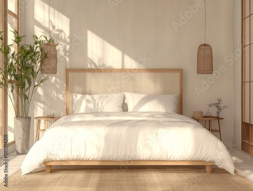Serene Minimalist Bedroom W...