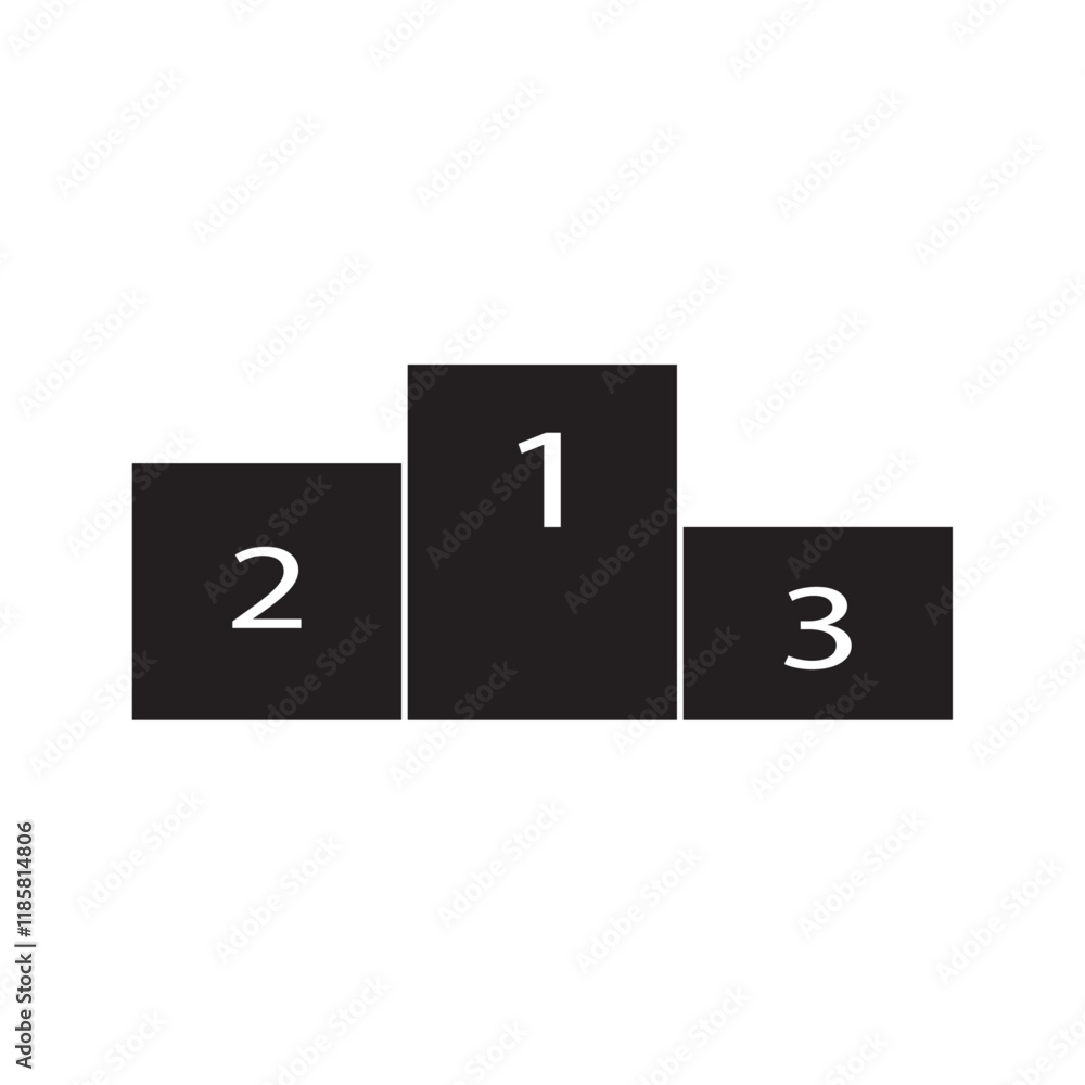 champion podium flat icon vector champion podium flat icon vector
