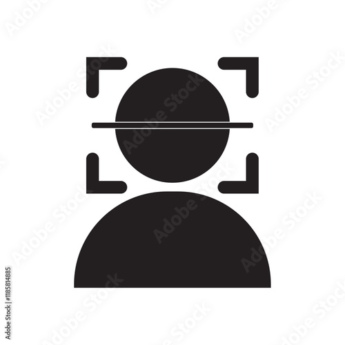 face detector flat icon vector