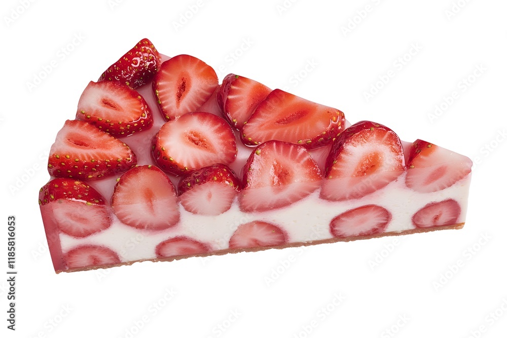 Strawberry cheesecake slice, dessert, studio shot, white background, food photography (2) Strawberry cheesecake slice, dessert, studio shot, white background, food photography (2)