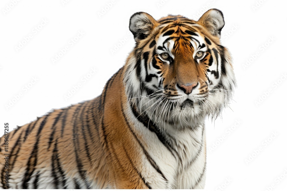 High Definition View of Tiger Isolated on Transparent Background High Definition View of Tiger Isolated on Transparent Background