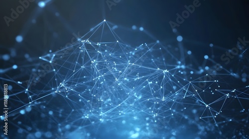 Abstract Blue Network Connection