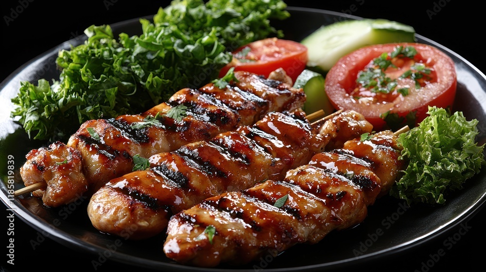 Grilled Chicken Skewers with Fresh Vegetables Grilled Chicken Skewers with Fresh Vegetables