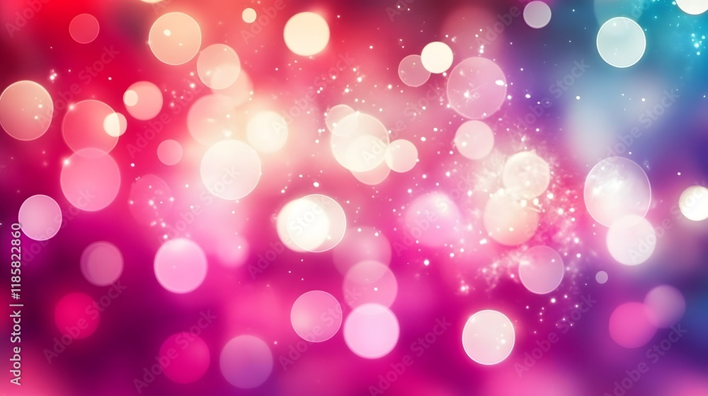 Pink Blue Bokeh Lights Background Abstract Blurred Circles Festive Sparkle Pink Blue Bokeh Lights Background Abstract Blurred Circles Festive Sparkle