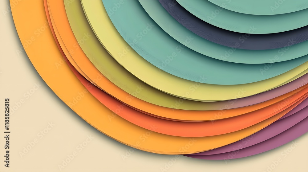Fototapeta premium Abstract Colorful Overlapping Layers Background