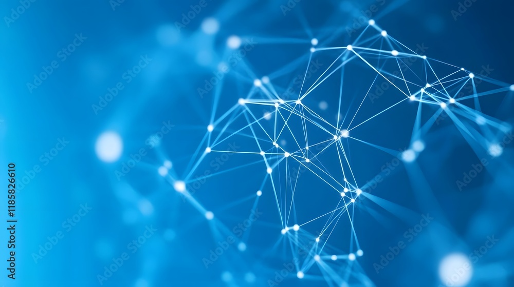 Abstract Blue Network Connection Abstract Blue Network Connection