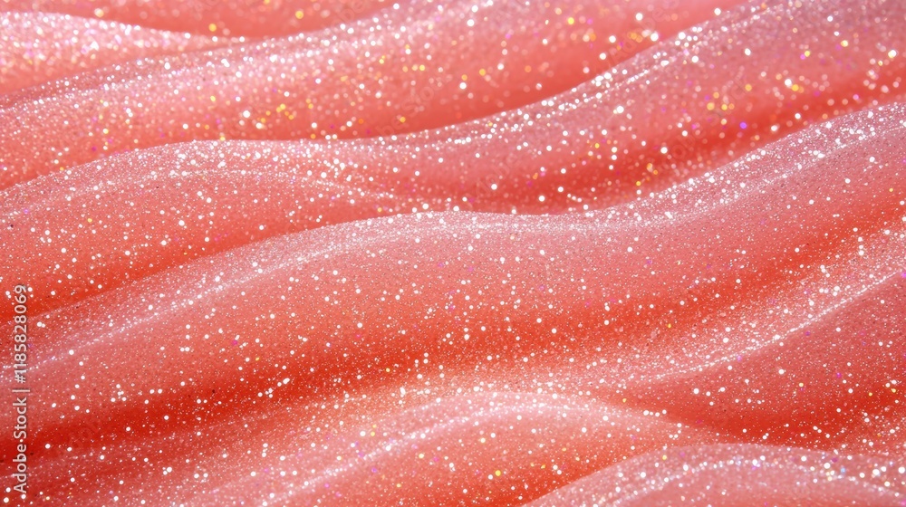 Glittery pink waves with subtle sparkle detailed abstract texture glowing and sophisticated ideal for beauty products or festive visuals Glittery pink waves with subtle sparkle detailed abstract texture glowing and sophisticated ideal for beauty products or festive visuals