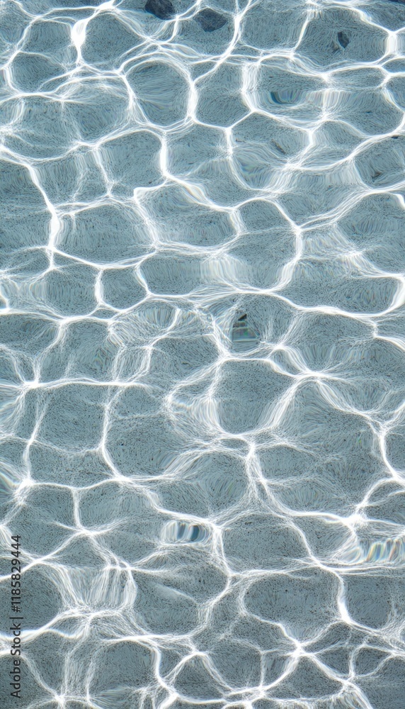 Sunlight creates sparkling patterns on the surface of clear pool water, capturing a serene and calming atmosphere. Sunlight creates sparkling patterns on the surface of clear pool water, capturing a serene and calming atmosphere.