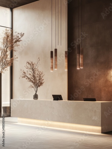 Modern minimalist reception...
