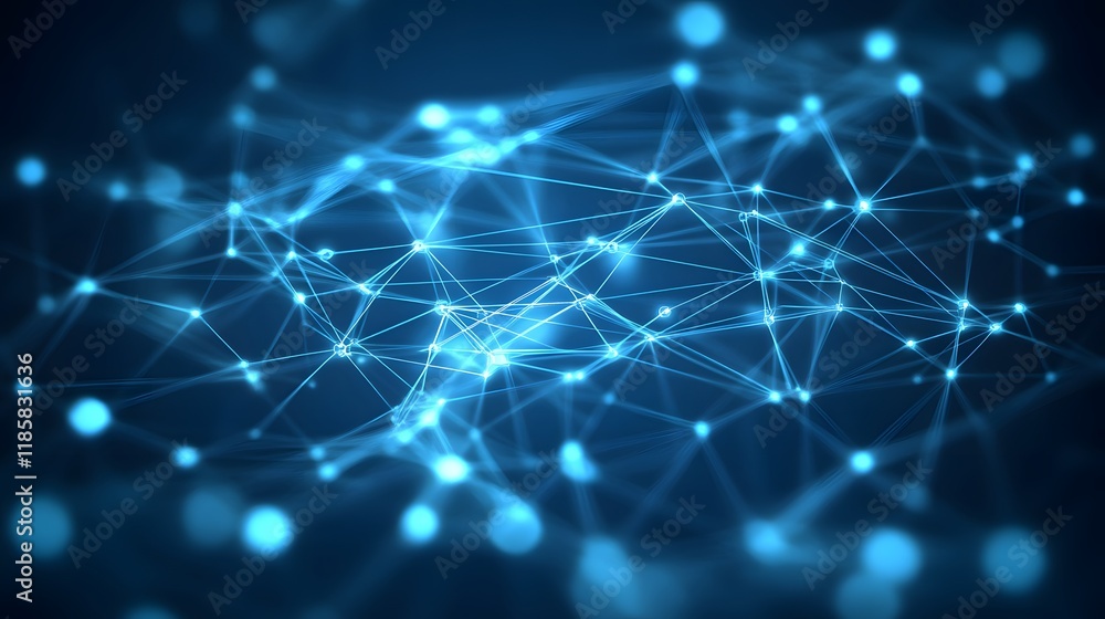 Abstract Network Connection Digital Technology Global Network Data Science Blue Plexus Background Abstract Network Connection Digital Technology Global Network Data Science Blue Plexus Background