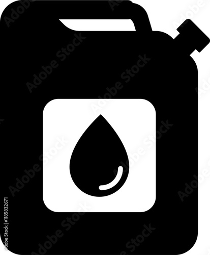 Canister icon. Jerry can symbol. Fuel, gasoline or oil canister. Vector