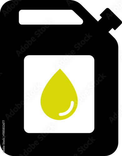 Canister icon. Jerry can symbol. Fuel, gasoline or oil canister. Vector