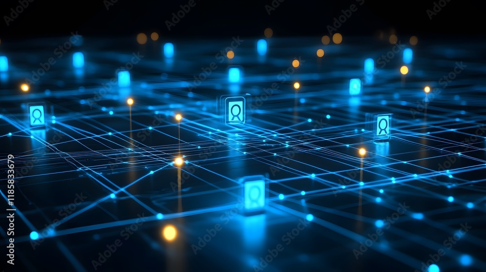 Global Network Connection  Digital Technology  Abstract Background