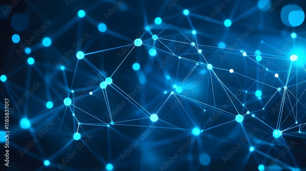 Abstract Blue Network Connection Abstract Blue Network Connection