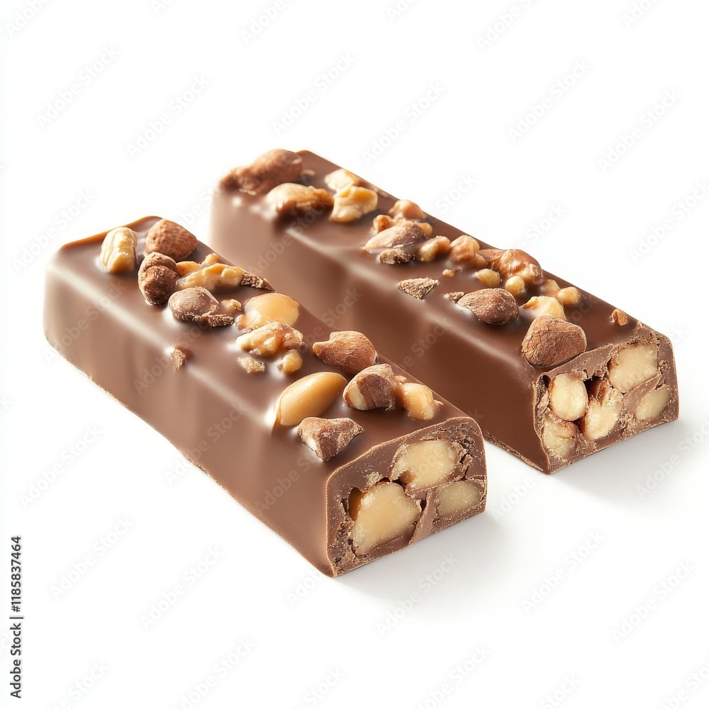 Chocolate nuts isolated on white background Chocolate nuts isolated on white background