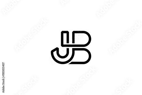 Letter JB or BJ Logo Design Vector 