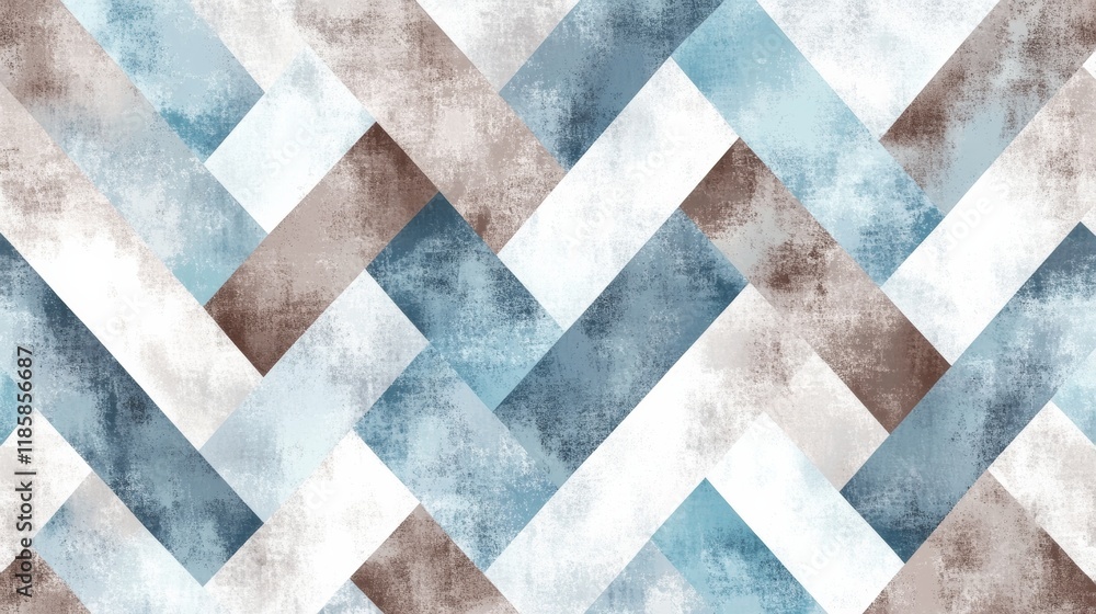 Fototapeta premium Elegant Aqua Terra Brown French Grey White Abstract Geometric Watercolor Scandinavian Design Seamless Pattern Wallpaper Curtain Bedding Upholstery Pastel Background Vector