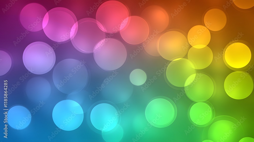 Rainbow Bokeh Lights Background Abstract Colorful Circles Rainbow Bokeh Lights Background Abstract Colorful Circles