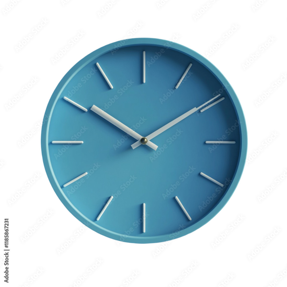 Blue Clock 3D Rendered Isolated on Transparent Background Blue Clock 3D Rendered Isolated on Transparent Background
