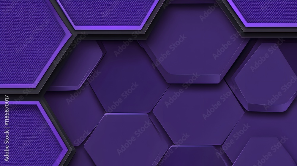Abstract Purple Hexagon Pattern Background Abstract Purple Hexagon Pattern Background