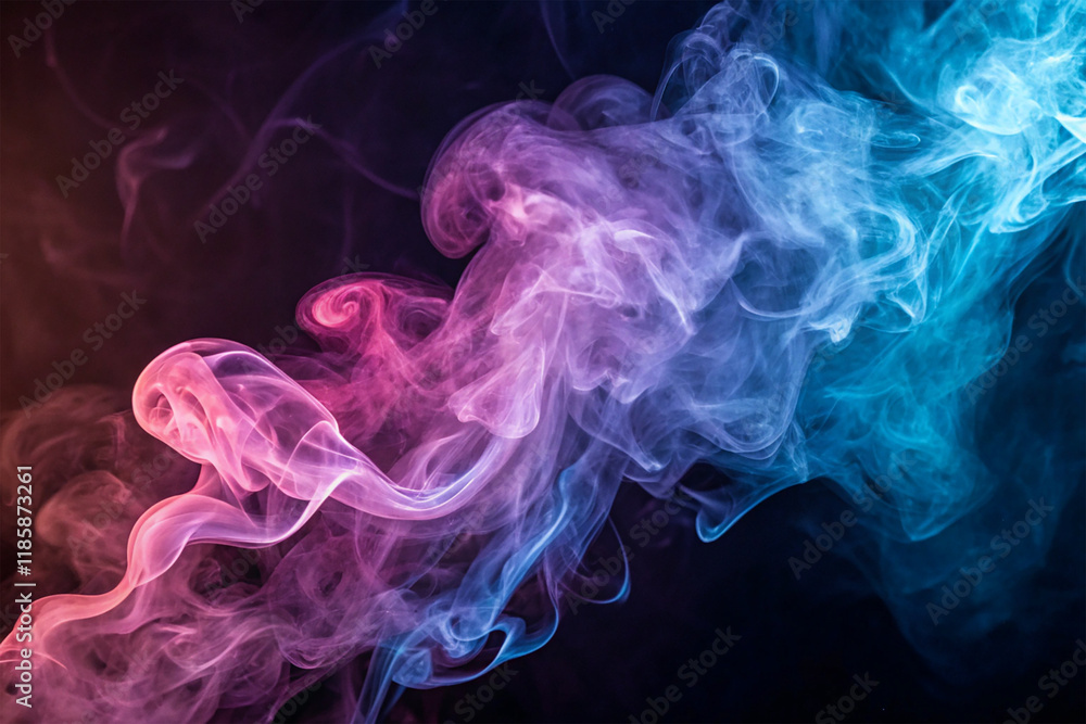 Colorful abstract swirl of smoke Colorful abstract swirl of smoke