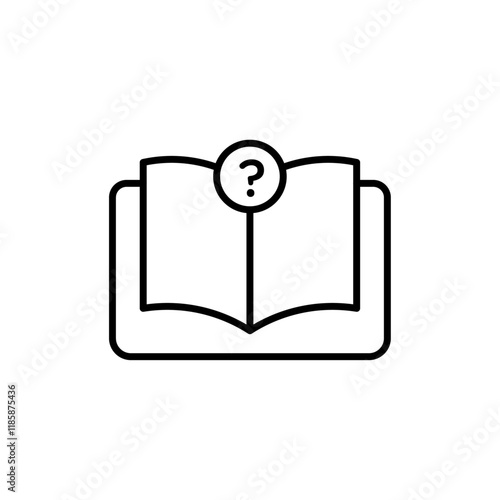 book with question mark icon simple vector symbol