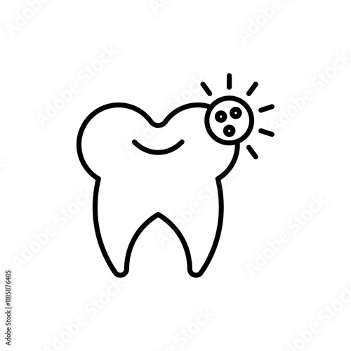 Cavities icon simple vector symbol