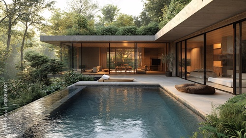 Wallpaper Mural Modern Minimalist Timber and Concrete House Design Torontodigital.ca