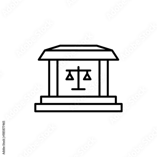 Court judgement icon simple vector symbol
