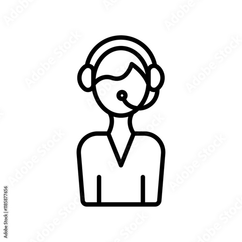 customer support icon simple vector symbol