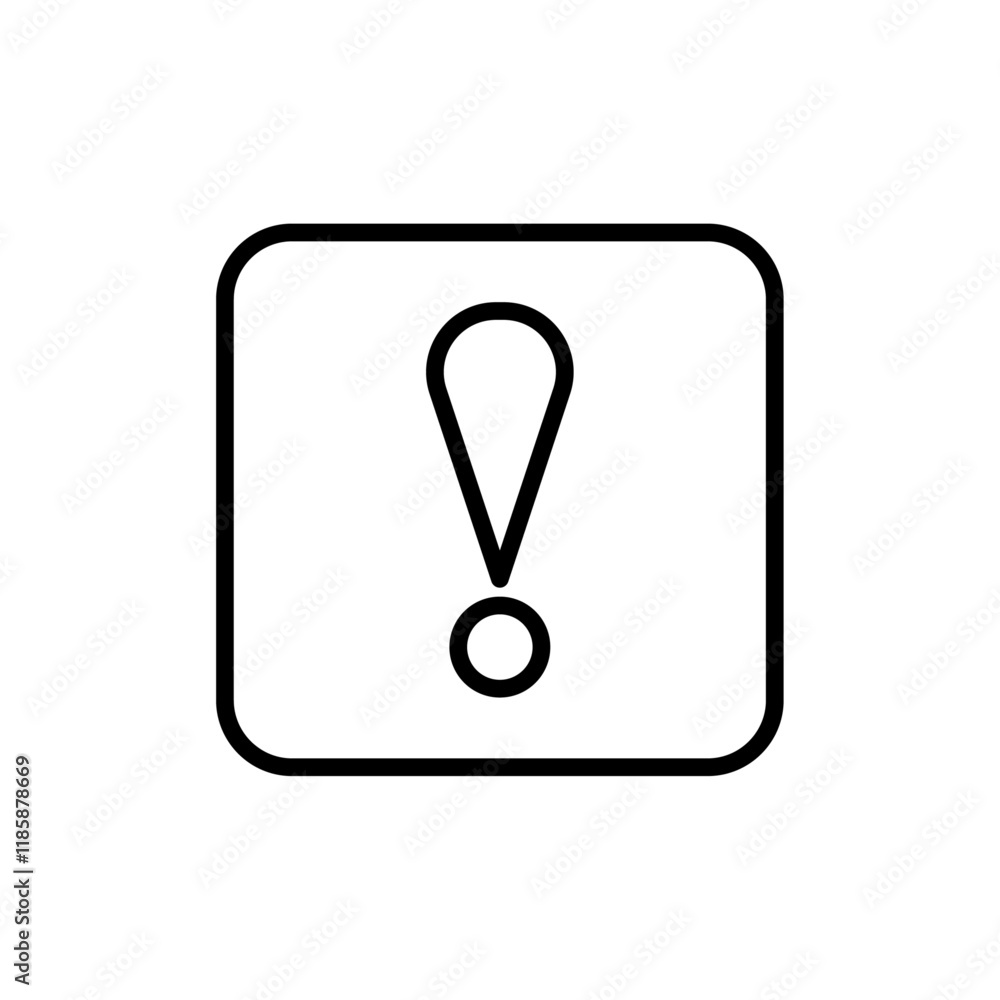Exclamation mark icon simple vector symbol Exclamation mark icon simple vector symbol
