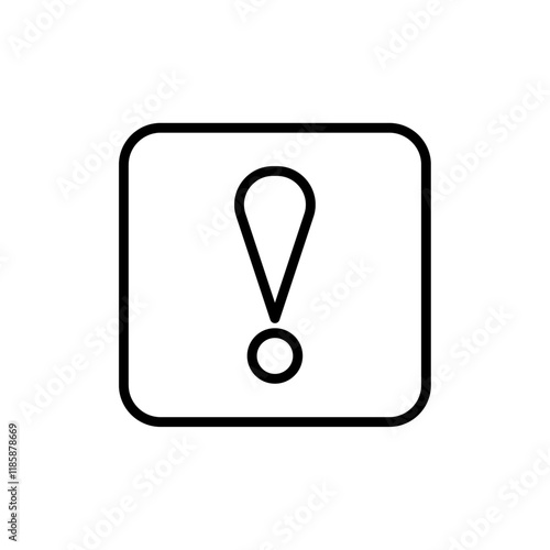 Exclamation mark icon simple vector symbol