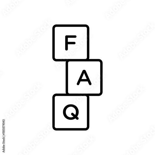 FAQ icon simple vector symbol