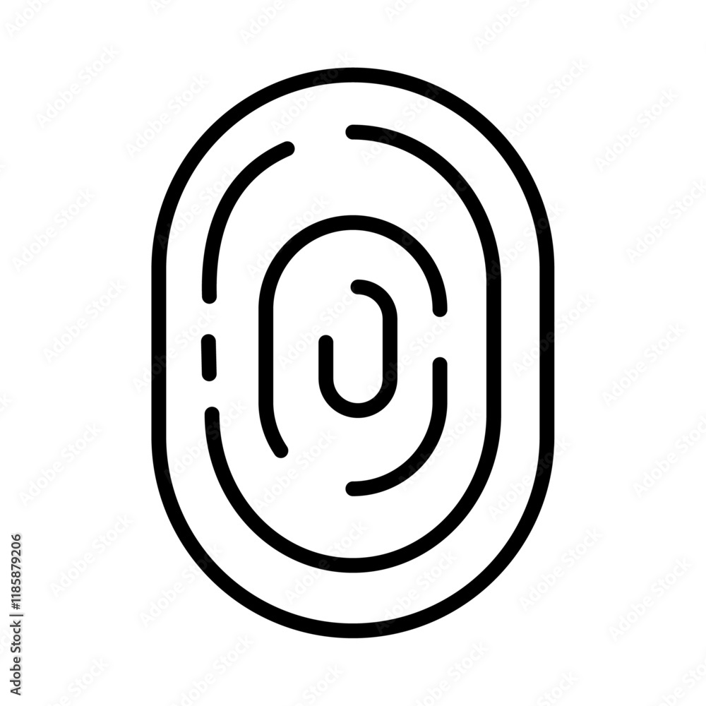Fingerprint Icon simple vector symbol Fingerprint Icon simple vector symbol
