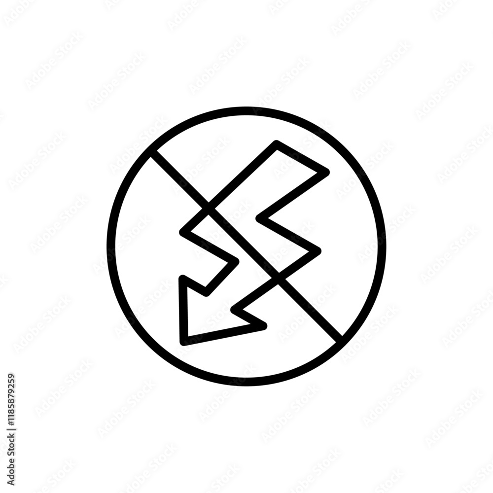 Flash off icon simple vector symbol Flash off icon simple vector symbol