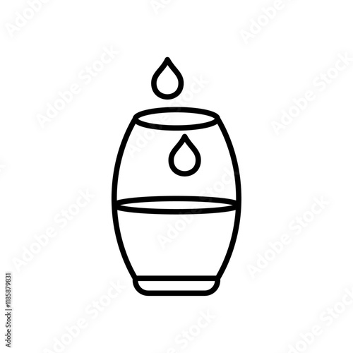 Glass of water icon simple vector symbol