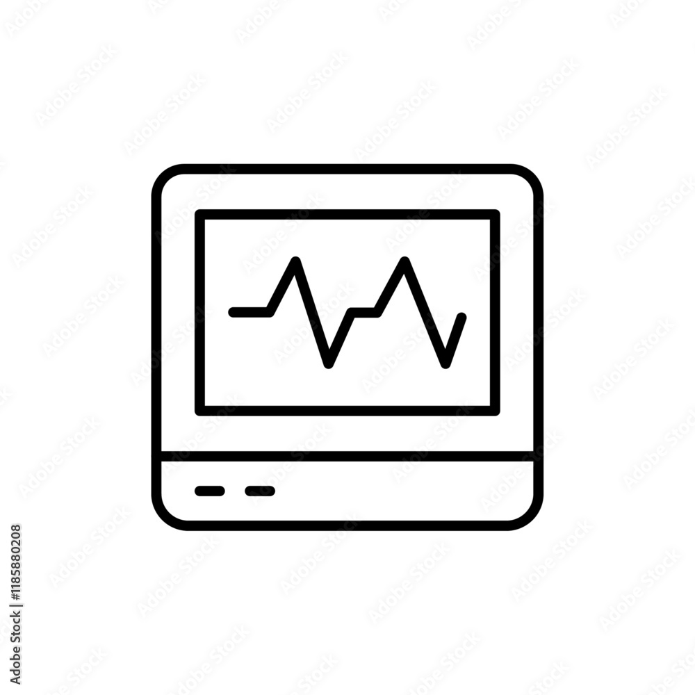 Heart rate icon simple vector symbol Heart rate icon simple vector symbol