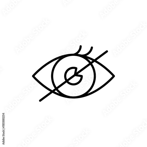 Hide icon simple vector symbol