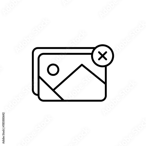 Image Error icon simple vector symbol