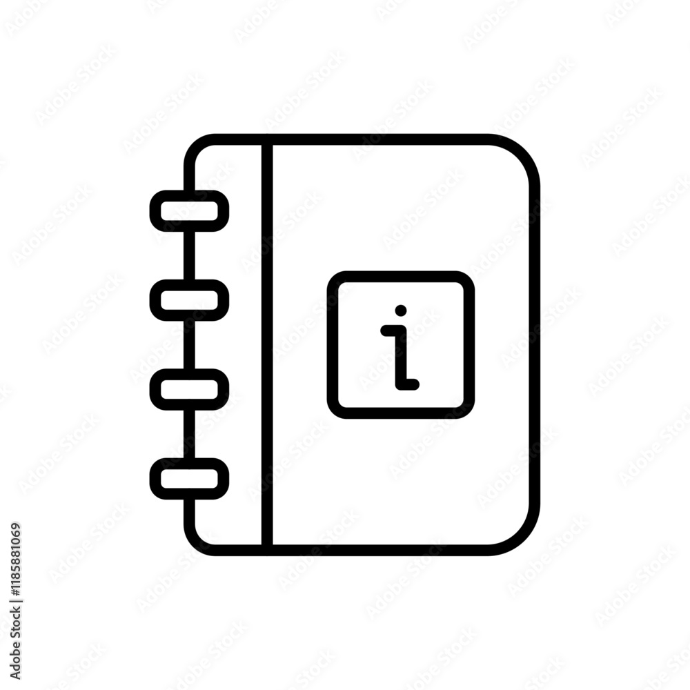 Information book icon simple vector symbol Information book icon simple vector symbol