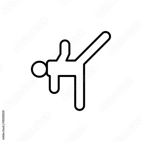 Kickboxing icon simple vector symbol