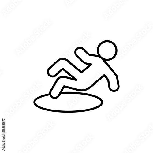 Man tripping icon simple vector symbol