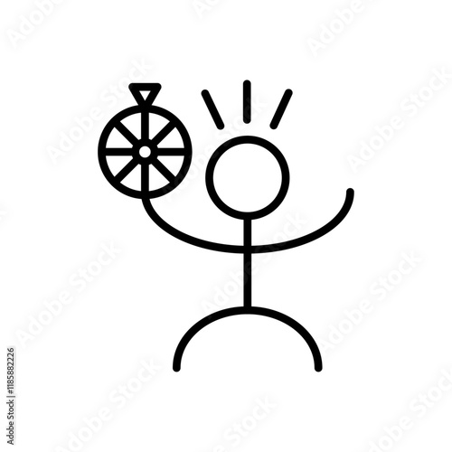 Men luck icon simple vector symbol