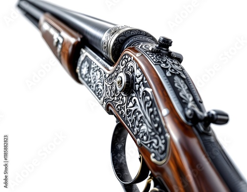 Ornate Engraved Shotgun: A Masterpiece of Gunsmithing Art photo