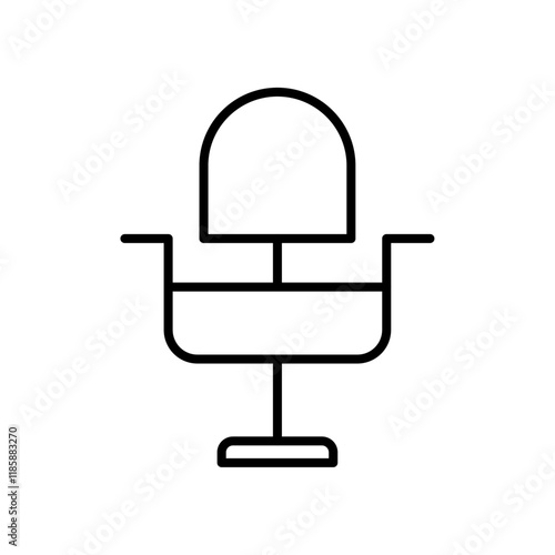 Office chair icon simple vector symbol